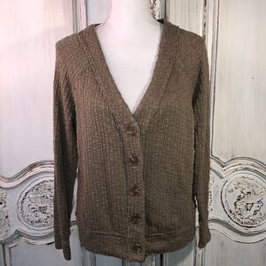 Two by Vince Camuto Nubby Textured Long Sleeve Cardigan Sweater Size Medium